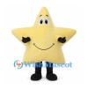 Star Mascot Costume in Yellow with Smiling Face