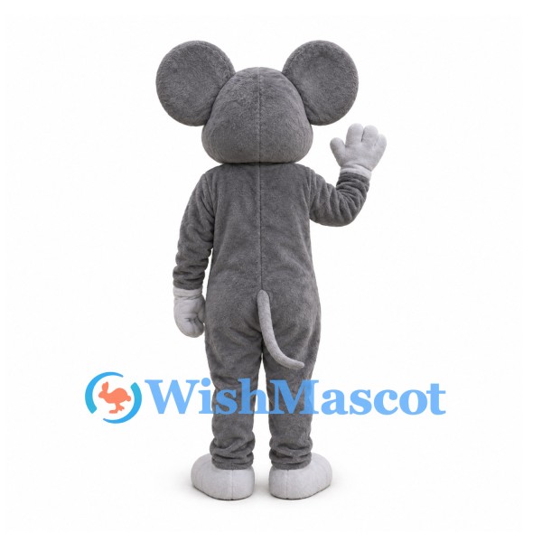 Mouse Mascot Costume in Gray with White Belly