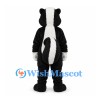 Skunk Mascot Costume in Black with White Back Stripe