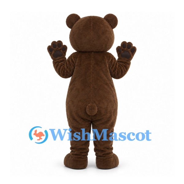 Bear Mascot Costume in Brown with White Belly