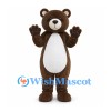 Bear Mascot Costume in Brown with White Belly