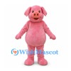 Pig Mascot Costume in Pink with Floppy Ears