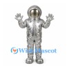Astronaut Mascot Costume in Silver with Round Helmet