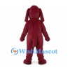 Dog Mascot Costume in Burgundy with Long Floppy Ears