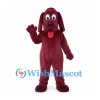 Dog Mascot Costume in Burgundy with Long Floppy Ears