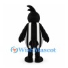 Crow Mascot Costume with Black and White Striped Shirt