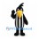Crow Mascot Costume with Black and White Striped Shirt