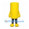 Cylinder Mascot Costume in Yellow with Black Circular Window