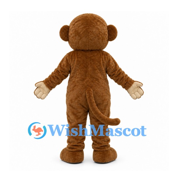 Monkey Mascot Costume in Brown with Cream Face and Belly