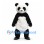 Panda Mascot Costume in Black and White with Rounded Belly