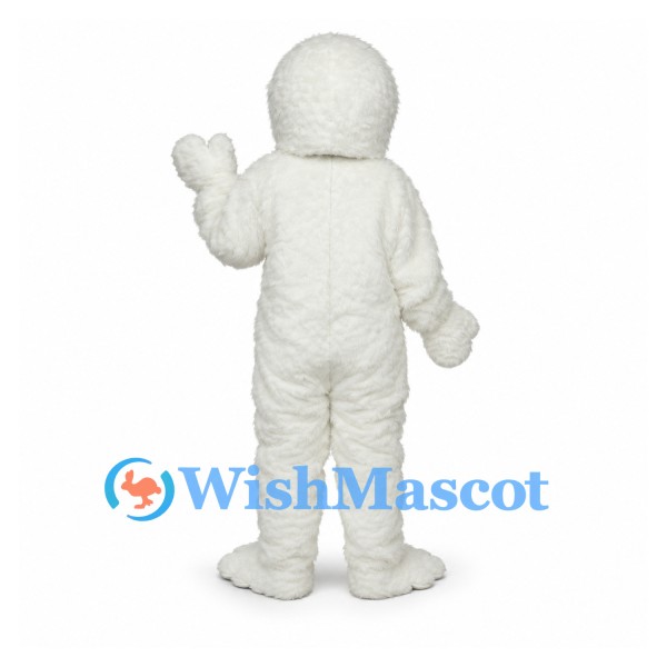 Yeti Mascot Costume in White with Large Paws