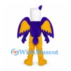 Griffin Mascot Costume with Purple Wings and Yellow Legs