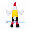 Rooster Mascot Costume with Yellow Shirt and Sunglasses