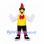 Rooster Mascot Costume with Yellow Shirt and Sunglasses