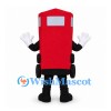 Truck Mascot Costume in Red with Smiling Face
