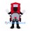 Truck Mascot Costume in Red with Smiling Face