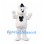 Polar Bear Mascot Costume with Black Hat and Neck Tie