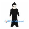Man Mascot Costume with Black Robe and Tall Cap