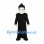 Man Mascot Costume with Black Robe and Tall Cap