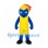 Flame Character Mascot Costume with Blue Face and Yellow Sports Uniform