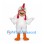 Chicken Mascot Costume in White with Orange Feet