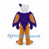 Griffin Mascot Costume with Purple Wings and Tan Legs