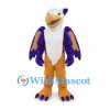 Griffin Mascot Costume with Purple Wings and Tan Legs