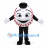 Baseball Mascot Costume with Smiling Face and Black Cap