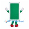 Playing Card Mascot Costume in Green with Smiling Face