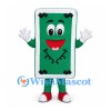 Playing Card Mascot Costume in Green with Smiling Face