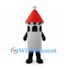 Tower Mascot Costume in Gray with Red Roof