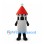 Tower Mascot Costume in Gray with Red Roof
