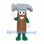 Hammer Mascot Costume with Silver Head and Brown Handle