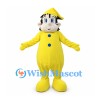 Girl Mascot Costume with Yellow Hooded Outfit