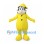 Girl Mascot Costume with Yellow Hooded Outfit