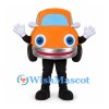 Car Mascot Costume in Orange with Blue Windows