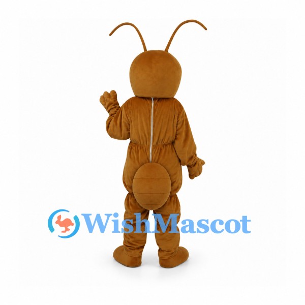 Ant Mascot Costume in Brown with Long Antennae
