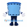 Film Reel Mascot Costume in Blue with Smiling Face