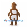Letter B Mascot Costume in Brown with White Bow Tie