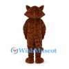 Raccoon Mascot Costume in Brown with Cream Belly