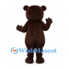 Bear Mascot Costume in Dark Brown with Cream Muzzle