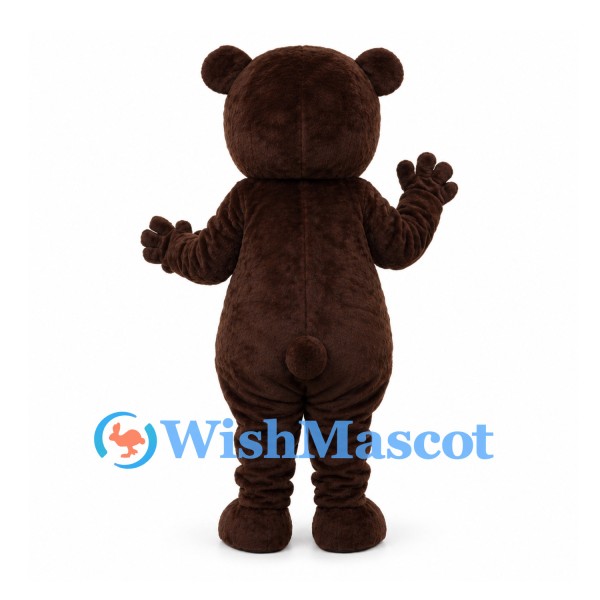 Bear Mascot Costume in Dark Brown with Cream Muzzle