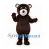 Bear Mascot Costume in Dark Brown with Cream Muzzle