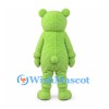 Bear Mascot Costume in Green with Yellow Belly