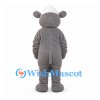 Mouse Mascot Costume in Gray with White Belly and Muzzle