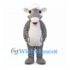 Mouse Mascot Costume in Gray with White Belly and Muzzle
