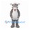 Mouse Mascot Costume in Gray with White Belly and Muzzle