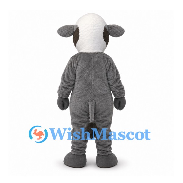 Mouse Mascot Costume in Gray with Long White Face