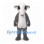 Mouse Mascot Costume in Gray with Long White Face