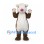 Pig Mascot Costume in Brown and White with Pink Nose